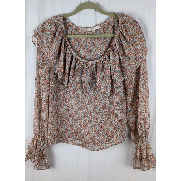 Wayf Ditsy Floral Peasant Blouse Bohemian Nordstrom Size Small Festival Light - Picture 1 of 9